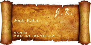 Jost Kata névjegykártya